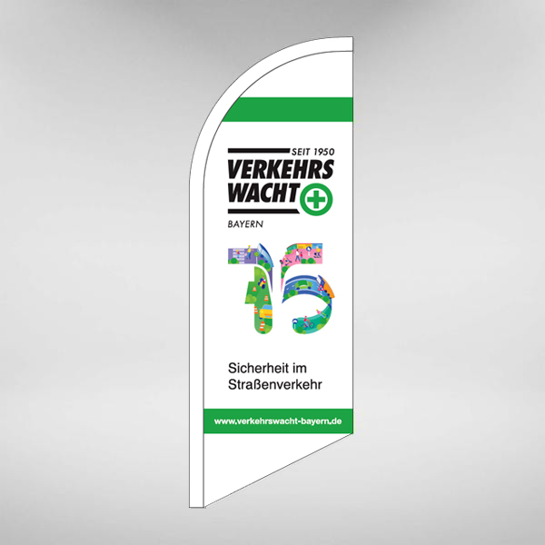 Beachflag verschiedene Motive, mit Bodenplatte